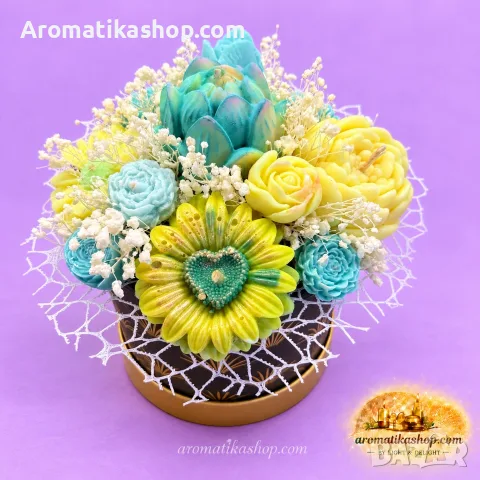 „Tropical Paradise“ – Ароматен соев букет, снимка 5 - Декорация за дома - 56681783