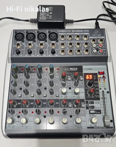 миксер мишпулт смесител с ефекти мулти процесор BEHRINGER XENYX QX 1202 USB Klark Teknik