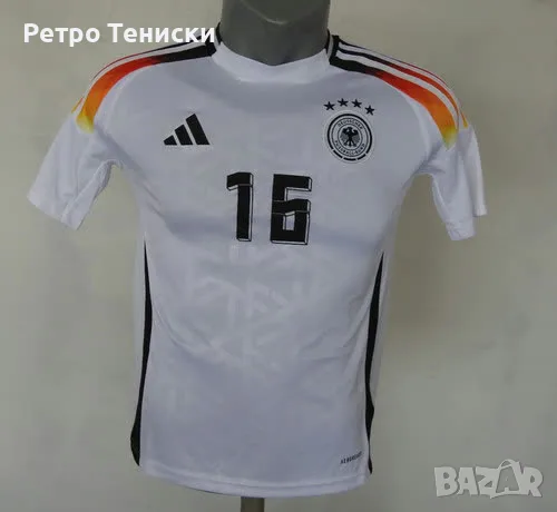 Тениска на Germany • домакински екип • Germany #16 • adidas • бяло • размер M • Деца