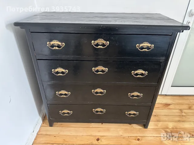 Скрин vintage дъбов масивен шкаф