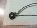 Брошка стара двойна с верижки, снимка 2