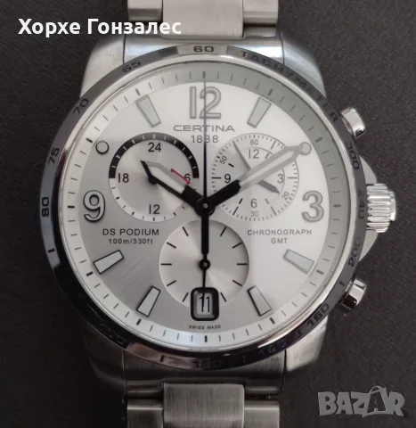 Certina DS Podium Chronograph GMT, 42мм.