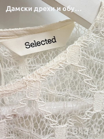 Selected Femme дантелен топ, снимка 3 - Ризи - 56690669