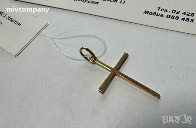 Златна висулка(кръст) 0.80гр., снимка 4 - Колиета, медальони, синджири - 56580635