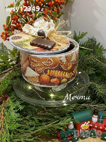 Кръгли, коледни кутийки🎄, снимка 6 - Коледни подаръци - 56700382