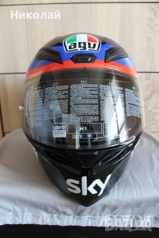 Каска AGV K1 VR46 Sky Racing, снимка 2 - Аксесоари и консумативи - 56659280