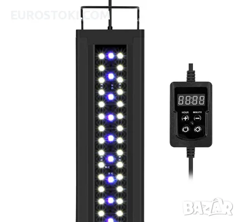 LED осветление за аквариум NICREW RGB+W 24/7, LED лампа за аквариум с пълен спектър, 90 см, 33 W