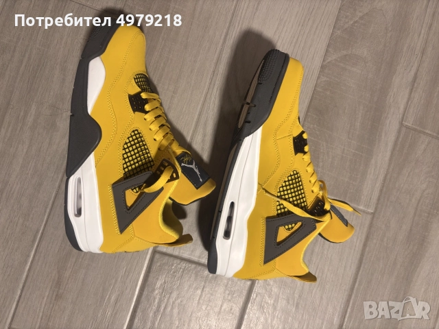 Jordan 4 Retro Yellow, снимка 3 - Маратонки - 56728229