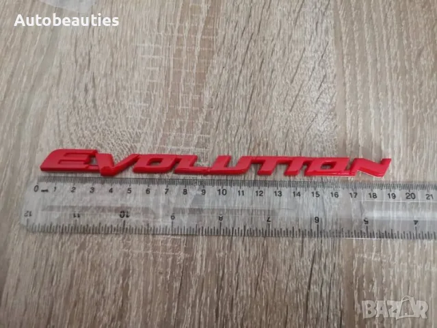 червен надпис Mitsubishi Evolution, снимка 2 - Аксесоари и консумативи - 56581944