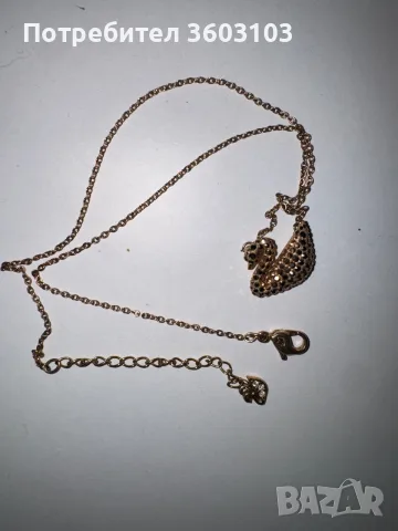 Swarovski златисто колие