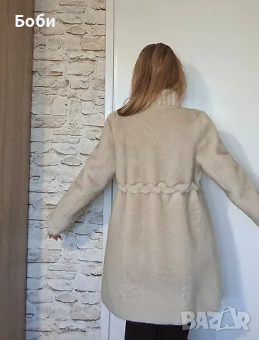 Дамско дълго палто от еко кожа , снимка 10 - Палта, манта - 56602312