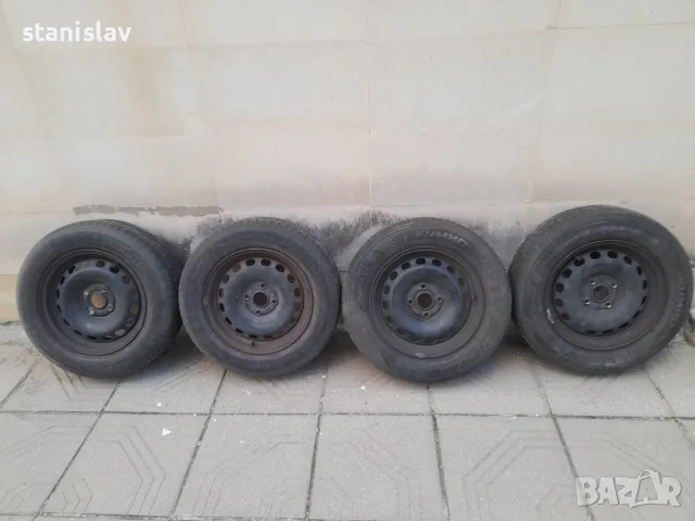 Продавам 4 бр метални джанти с гуми за Audi 80 b4 -30€