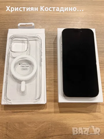 iPhone 16 Pro 256GB Natural Titanium – Отлично състояние, 91% батерия