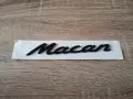 Черна емблема Порше Porsche Macan надпис, снимка 1