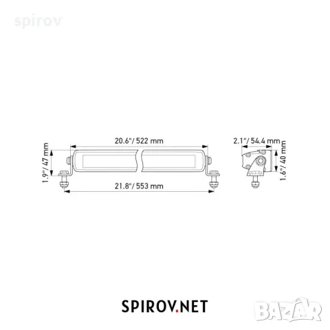 LED бар HELLA Long-range light Black Magic 12/24V 105W 6000lm, снимка 2 - Аксесоари и консумативи - 55745655