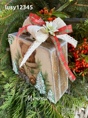 Кутия чантичка-Коледно мече! 🧸🎄✨, снимка 3 - Коледни подаръци - 56646005