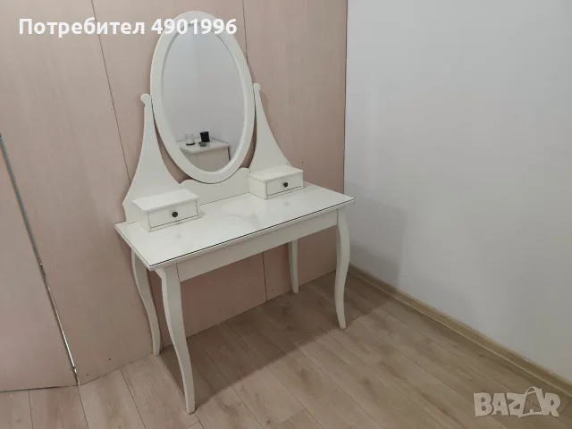 Тоалетка с огледало IKEA Hemnes – бяла  