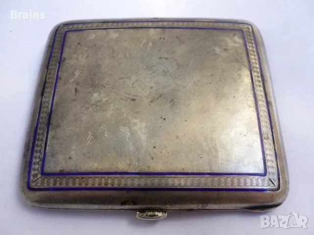 1932г. Царска Сребърна Табакера С Емайл И Филигранна Украса