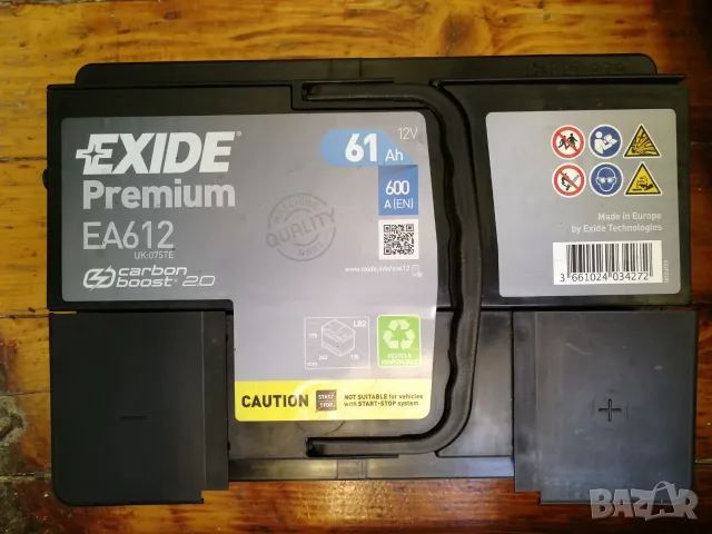 Продавам акумулатор EXIDE Premium 61 Ah, снимка 3 - Аксесоари и консумативи - 56711057