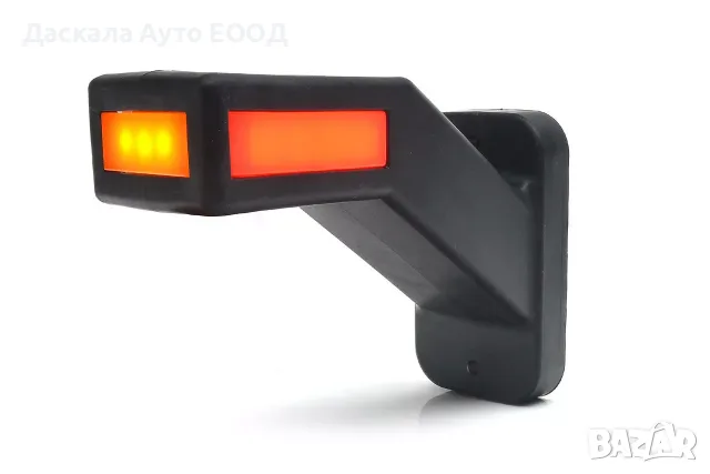 1бр. тройно диодно LED ЛЕД рогче НЕОН ЧЕРВЕНО/БЯЛО/ЖЪЛТО, 12-24V , ПОЛША