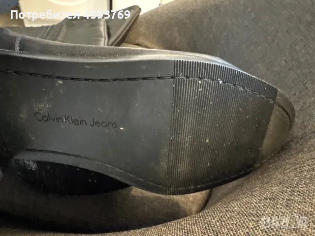 Ботуши Calvin Klein, естествена кожа, снимка 5 - Дамски боти - 56592462