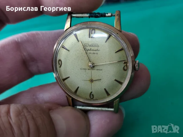 Механичен часовник Duward diplomatic 21 rubis, снимка 2 - Мъжки - 56495354