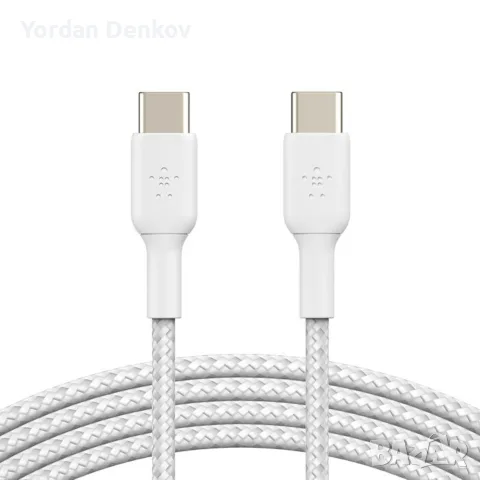 USB-C към USB-C кабел за бързо зареждане до 60W – плетен, PD