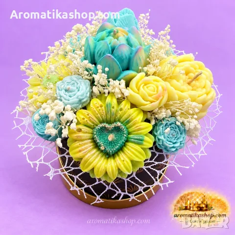 „Tropical Paradise“ – Ароматен соев букет, снимка 3 - Декорация за дома - 56681783