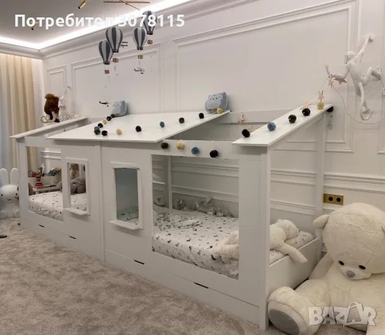 Двойно легло къщичка + матраци 