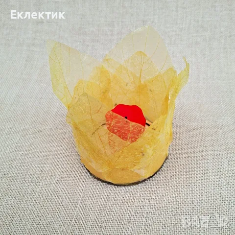 Фенер със скелетни листа, снимка 3 - Декорация за дома - 56652729