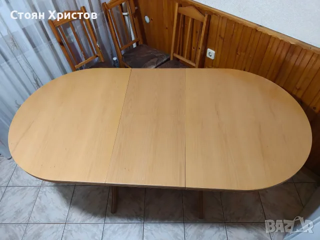 Кухненска разтегателна маса + 4 стола, снимка 2 - Маси - 56685520