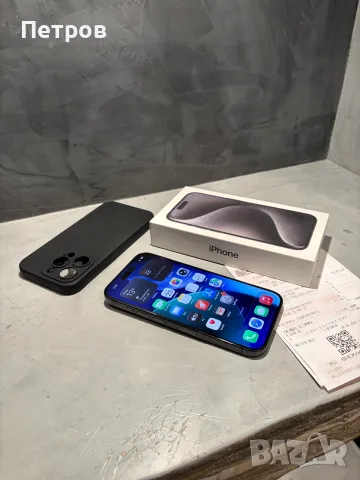 КАТО НОВ Iphone 15 Pro Black + подарък, снимка 7 - Apple iPhone - 56622359
