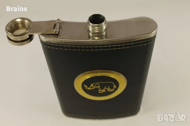 Метална Флашка За Алкохол Със Слонче 9 Oz, снимка 7 - Подаръци за мъже - 56627596