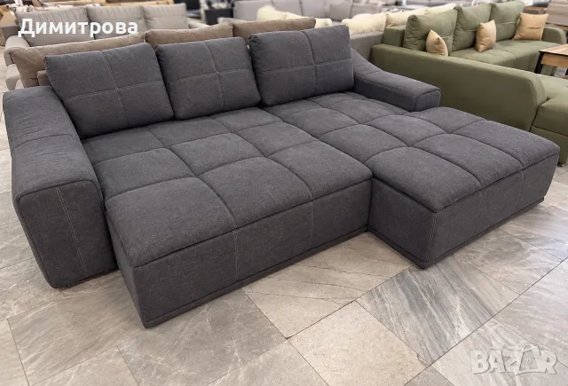 Холова гарнитура като нова.290/190/73, снимка 4 - Дивани и мека мебел - 56748285