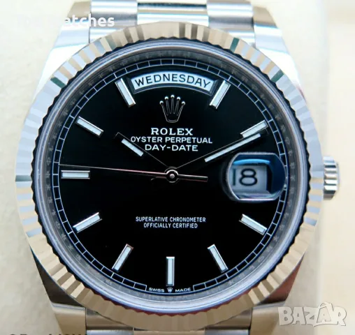 Rolex Day-Date 40mm President White Gold Black Dial Automatic Мъжки/ Унисекс Различни Варианти