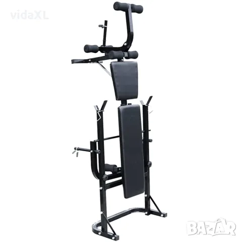 vidaXL Теглова пейка черна, снимка 3 - Фитнес уреди - 56148306