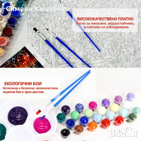 Комплект за рисуване по номера, снимка 2 - Картини - 56708368