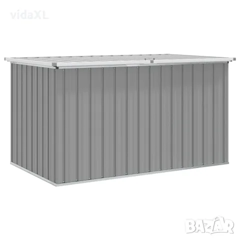 vidaXL Градински сандък за съхранение, сив, 171x99x93 см