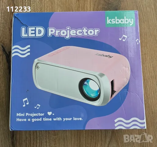 LED Projector+преносим екран 120 инча!! НОВИ!, снимка 4 - Плейъри, домашно кино, прожектори - 56624256