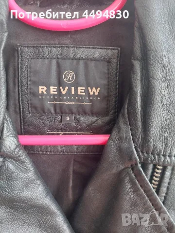 Дамско кожено яке Review S, снимка 2 - Якета - 56600418