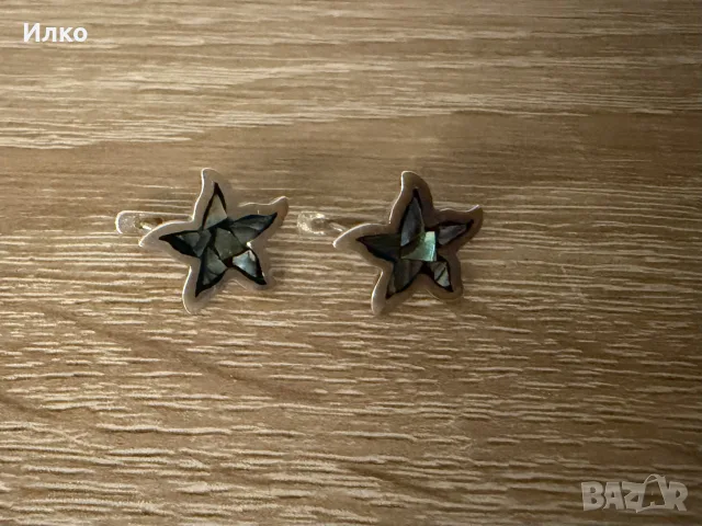 Сребърни обеци със седеф 