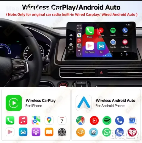 безжичен 2-в-1 адаптер за Apple CarPlay и Android Auto, снимка 7 - Аксесоари и консумативи - 56744603