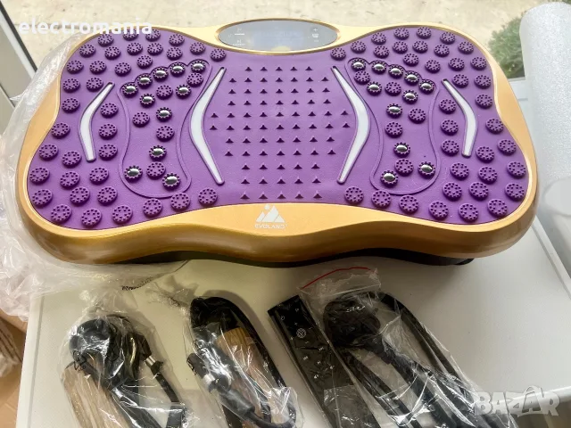 ЧИСТО НОВА! Вибрационна платформа EVOLAND Premium JF-CFM20 | Bluetooth & Ластици, снимка 3 - Фитнес уреди - 56716578