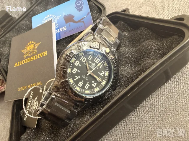 Addiesdive мъжки солиден водоустойчив тактически военен часовник тип Luminox