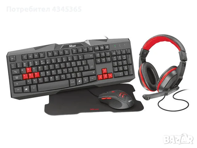 Геймърски комплект Trust Ziva 4 in 1