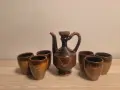 Керамичен сервиз за вино с 6 чаши, снимка 1