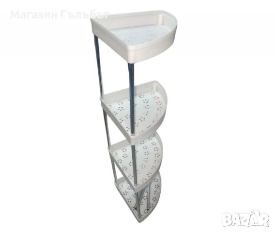 Ъглова въртяща се поставка Corner Storage Rack, снимка 6 - Етажерки - 56558097