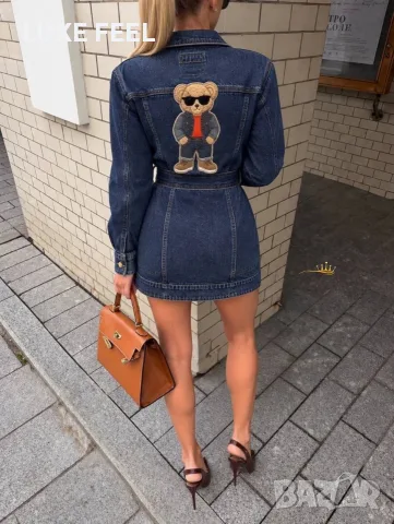 Pinko ⚜️Дамскa Дънкова Рокля , снимка 4 - Рокли - 56728873