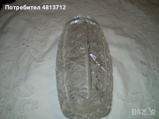 Масивна ретро кристална ваза , снимка 6 - Вази - 56742163