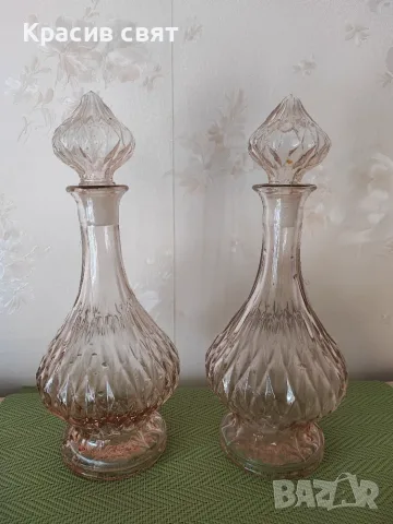 Красиви гарафи цвят сьомга, снимка 2 - Декорация за дома - 56577990